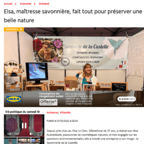 La Savonnerie de la Castelle dans le Midi Libre article Midi libre savonnerie artisanale