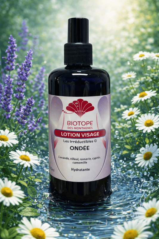 lotion hydratante peau sèche naturelle aux eaux florales bio